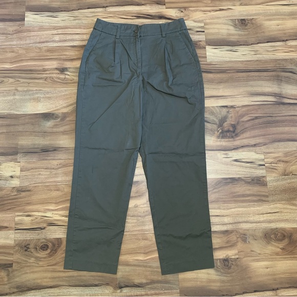 Express High Waisted Pleated Ankle Chino Pant 6 Long - Picture 5 of 7